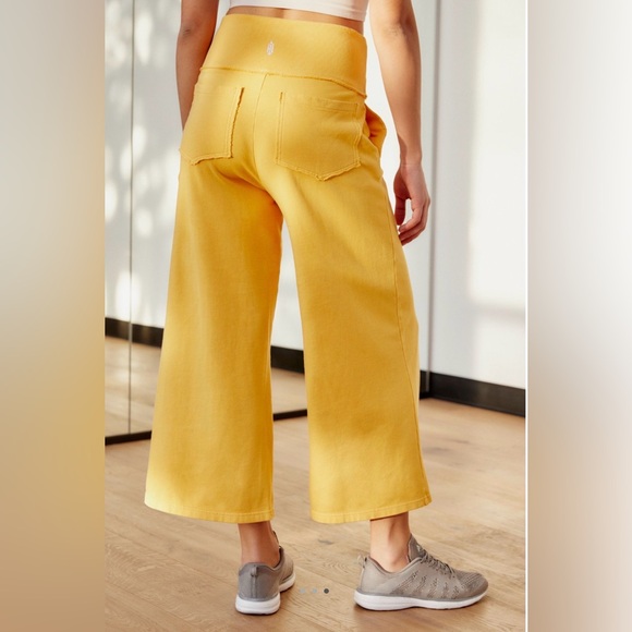 FP Movement by Free People Jerry Wide Leg Pant ~ Summer Dandelion - Picture 3 of 13